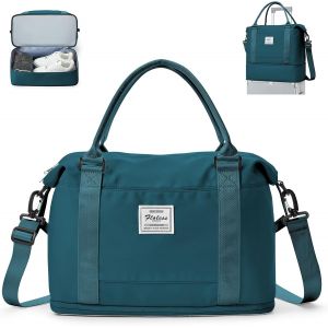GOTHICANA BY EMPSac De Voyage Cabine Avion 40X20X25 Ryanair Cabine Bagage Sac De Weekend Femme Homme Sacs De Voyage Sport Maternité Avec Compartiment À Chaussures Imperméable Travel Duffle Bag,Bleu P - Neuf