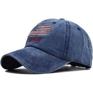 Drapeau Américain Chapeaux Vintage Délavé Vieilli Coton Papa Chapeau Réglable Casquette De Baseball Trucker Unisexe Style Coiffure - Neuf