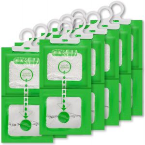 KALANKA-Pack de 10 Absorbeur d'Humidit&eacute; Placard 100g, Sachet Anti-Humidit&eacute; Absorbeur Sac D&eacute;shumidificateur d'Humidit&eacute; Suspendu Anti-Moisissure Anti-Odeur pour Salle de Bain Frigo Mur Interieur Sous-S - Neuf