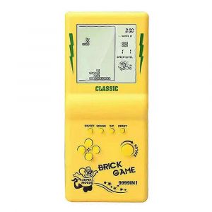 Console De Jeu Classique Avec &Eacute;cran De 3,5 Pouces, Blocs De Construction, Puzzle Nostalgique, Jouets Pour Enfants - Jaune - Neuf