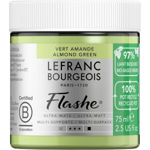 Flashe Bio Based Peinture Acrylique Pot De 75ml Vert Amande Série 2 - Neuf