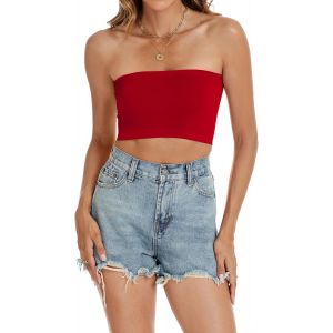 Débardeur D'été Basique Sans Bretelles Pour Femme - Dos Nu - Sans Manches - Neuf