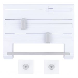 Hjlian Support De Papier Multi-Usages Pour Cuisine, Etagere De Rangement Pour Pellicule Plastique, Distributeur De Coupe-Film De Conservation - Neuf