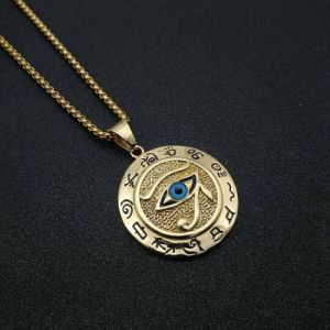 Or L'egypte Ancienne De L'?il D'horus Pendentif Stainless Stee Taille Unique - Neuf