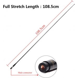 RH-660S High Gain Telescopic Antenna Dual Band VHF UHF 144/430MHz Telescopic Antenna for Two-Way Radio Antenna - Neuf