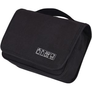 Trousse De Toilette De Voyage, Sac De Toilette De Voyage Suspendu, Compartiments Multiples Pour Organiser Les Objets Personnels, Crochet En M&eacute;tal Pour Suspendre, Noir - Neuf
