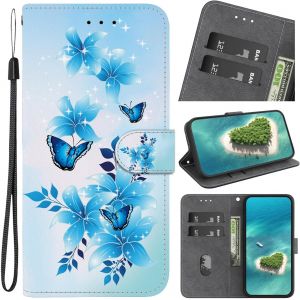 Kal-Étui Pour Samsung Galaxy A35 5g,Coque Housse En Cuir À Clapet Motifs Peinture Animaux Ou Fleurs Ou Papillons Antichoc Bourse Poche Pour Samsung Galaxy A35 5g,Coloré -11 - Neuf