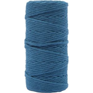 KALANKA-Vaessen Creative Corde Macramé - Bleu Foncé - 3 mm x 100 m - 100% Coton - Fil pour Bracelets Brésiliens, Suspension pour Plantes, Crochet, Rideaux, Attrape-Rêve et Décorations - Neuf