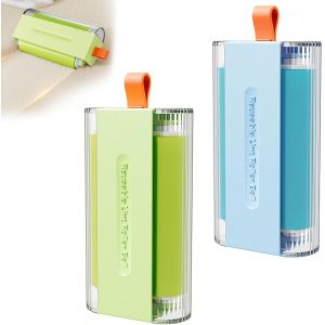 MEVRONISSHOP-2 Rouleaux &agrave; Poussi&egrave;re R&eacute;utilisables, Lavables, &Eacute;liminent Les Poils d'animaux, Format Mini Portable pour Les Voyages, en Silicone, Double Rouleau, Conviennent aux Canap&eacute;s, V&ecirc;tements et L - Neuf