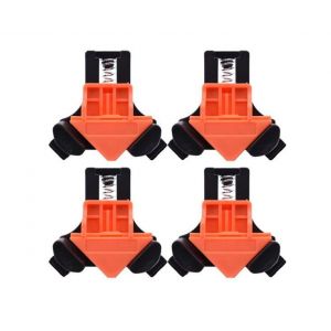Ensemble de 4 serre-joints à angle droit pour projets de menuiserie - Outil de support d'angle - Neuf