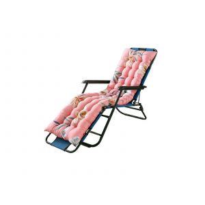 Coussin De Chaise Longue &Agrave; Imprim&eacute; Floral 120 X 48 X 8 Cm Pour Fauteuil &Agrave; Bascule - Rose - Neuf