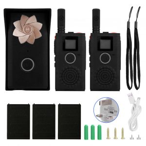 Mini interphone sans fil 1 V 2 pour interieur et exterieur, talkie-walkie, sonnette etanche 100-240 V (prise britannique) - Neuf