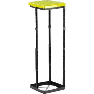 Kalanka-Porte-Sac, 1x Porte Sac Poubelle Avec Couvercle Jaune, Système Enfichable Réglable En Hauteur Avec Anneau De Serrage, Pour Sacs Poubelles De Différentes Tailles De 25-120 Litres - Neuf