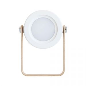 Lampe De Table (Blanche), Veilleuse Télescopique Pliable Et Portable, Lampe De Lecture Led Avec Poignée En Bois, 3 Niveaux De Luminosité, Luminosité Réglable, Chargement Usb, Protection Des Yeux - Neuf
