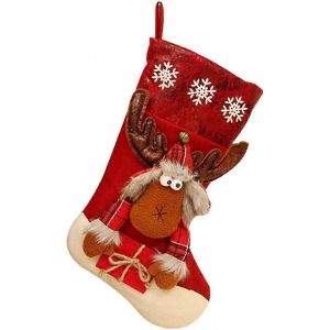 Chaussette de Noël à accrocher Cadeau de Noël Sac suspendu pour bonbons Biscuit Chocolat - Neuf