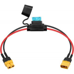 Câble D'extension Xt60 14 Awg Mâle Vers Femelle Avec Fusible 15 A Pour Batterie Lipo De Drone,Station D'alimentation Portable (0,3 M)-Marque Générale - Neuf