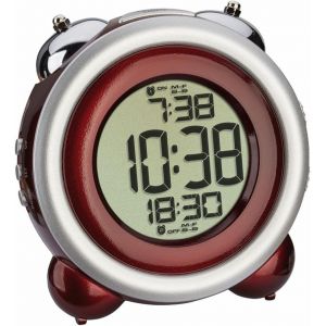 R&eacute;veil num&eacute;rique, Reveille Double Cloche, 2 alarmes, r&eacute;veil matinal tr&egrave;s Bruyant, r&eacute;veil de Voyage, avec Date et Jour de la Semaine, Noir-argent&eacute; - Neuf