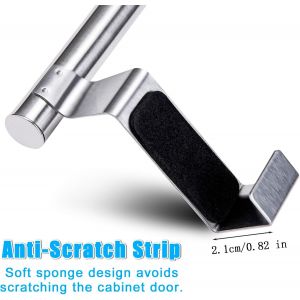 Tzf-Lot De 2 Porte-Serviettes &Agrave; Suspendre - En Acier Inoxydable - Avec Bandes Antid&eacute;rapantes Et Anti-Rayures - Pour Porte D'armoire, Cuisine, Salle De Bain (Grand + Petit) - Neuf