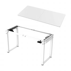 Bureau table poste de travail &eacute;lectrique &agrave; hauteur r&eacute;glable 160 x 75 cm blanc Helloshop26 03_0009075 - Neuf