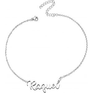 Eryi-Bracelet Pour Femme Avec Prénom En Acier Inoxydable - Pendentif Prénom Personnalisé Argenté Pour Femme - Cadeaux Personnalisés Pour Femme, Mère, Fille, Meilleure Amie - Neuf