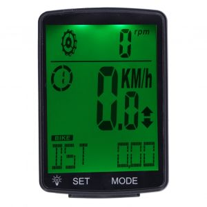 Xyong Compteur De Velo Multifonction Avec Grand Ecran Led De 2,8 Pouces, Chronometre Lumineux, Compteur De Vitesse, Vert - Neuf