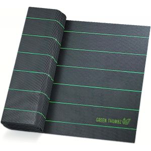 Kalanka-Toile De Paillage - 1m X 5m (100 G/M²) Géotextile Bache Anti Mauvaise Herbe Pour Jardin Et Potager - Toiles De Paillage Pour Aménagement Paysager, Couvre-Sol & Parterres De Fleurs - Neuf