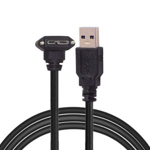 Câble de données micro USB coudé à 90° vers USB 3.0 pour appareil photo caméléon gris 3 m - Neuf