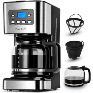 ChenQuanSarl-Cafetiere Filtre, Programmable 24H Cafetiere Electrique 1,5L À 12 Tasses, Machine A Cafe Maintien Au Chaud Et Anti-Goutte 40 Min, Infusion Rapide, 950W, 0% Bpa, Noir - Darcy - Neuf