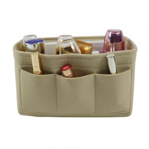 Senti Organisateur De Sac À Main Des Femmes De L'Intérieur De L'Organisateur De Sac À Main Sac De Rangement De Voyage Cosmétique De Stockage (Beige, S) - Neuf