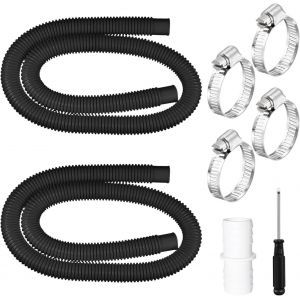 Tuyau Piscine 32mm,2 Pièces 150 CM Tuyau de Piscine avec 4 Pinces Métalliques,pour Pompe à Filtre Eau Arrosage Bassin.[G45] - Neuf