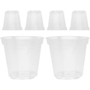 6 Transparent Pots &Agrave; Orchid&eacute;es,Plastique Pots D'orchid&eacute;es Robustes Et Perc&eacute;s Respirants pour La Plantation Dorchid&eacute;es Et La D&eacute;coration De Jardin - Neuf