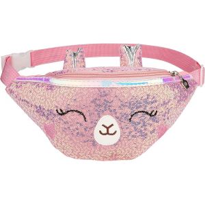 SJZG-Paillettes Licorne Sac Banane Pour Enfants, Sac De Poitrine Avec Ceinture R&eacute;glable Sac A Dos Convient Aux Sports De Plein Air, Aux Voyages - Neuf