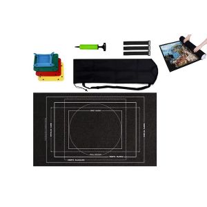Tapis de puzzle pour 1500 pi&egrave;ces avec plateaux de tri et sac de rangement - Neuf