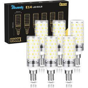 Kalanka-Ampoule Led E14 Blanc Froid, 6500k, 12w Équivalent Halogène 100w, 1200lm, Non Dimmable, Sans Scintillement, Lot De 6 - Neuf