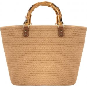 TIANYI-Tote Bag Summer Sac de Plage pour Femmes Grand Sac &agrave; Main Hand-Woven avec Top-Handle Vintage Sacs de Courses pour Voyage Date Vacances - Neuf