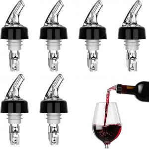 Checarzhn--No1-6 Pièce Bec Verseur Alcool Auto-Pour, 3 Cl Do Par Bec Avec Bille, Verseurs De Liqueur Automatique De Bouteilles, Auto-Pour Doseur À Alcool, Becs À Liqueur Per Bar Liquore,Vino,Olio,Coc - Neuf