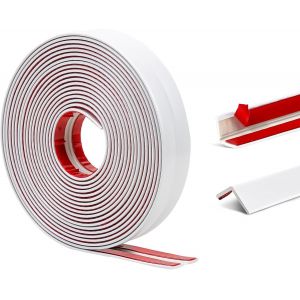 Moulure Murale Autocollante 2 Cm &times; 6 M-Moulure Flexible L En Pvc,Protection D'angle Et Garde D'angle,Bordure D'angle Pour Mur,Plafond,Meubles,Comptoir Et Cadre - Neuf