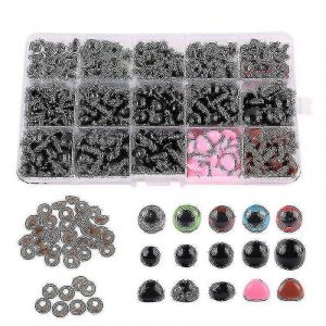 560pcs yeux et nez de s&eacute;curit&eacute; en plastique pour amigurumi,artisanat au crochet,poup&eacute;es,animaux en peluche et ours en peluche - Neuf