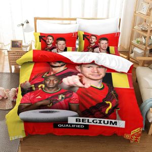 Qatar Housse De Couette De La Coupe Du Monde Belgium | Housse De Couette Souvenir De C&iquest;&iquest;L&iquest;&iquest;Bration | &iquest;&iquest;Quipes De Pays Pour La Coupe Du Monde Single&pound;&iquest;Xc - Neuf