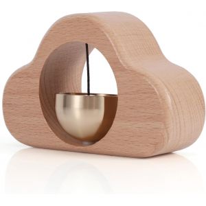 Mevronisshop-Cloche De Commer&ccedil;ant Pour Ouverture De Porte, Carillon &Eacute;olien Magn&eacute;tique En Bois En Forme Nuage D&eacute;coration Pour Porte D'entr&eacute;e Magasin Maison Jardin Cadeau Pendaison Cr&eacute;maill&egrave;re Unique - Neuf