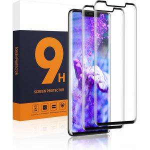 Kal-Lot De 2 Films De Protection D'écran En Verre Blindé Pour Huawei Mate 20 Pro, Dureté 9h, Anti-Rayures, Anti-Rayures, Couverture Complète 3d, Pas De Bulles, Film De Protection D'écran Hd - Neuf