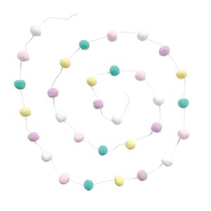 2pcs Senti Boule Guirlande De No&euml;l Pompon Guirlande Boules De Feutre De Laine De Banni&egrave;re - Neuf