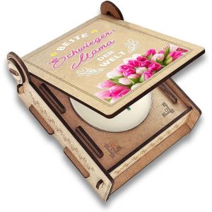 Sansh-Bougie Belle-Mère Avec Dicton, Cadeaux Personnels Pour Les Femmes, Cadeau D'anniversaire, Cadeau De Meilleure Belle-Mère, Bougeoir Décoratif Pour Maman - Neuf