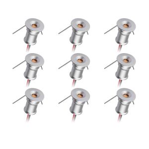 Mini Downlight Dc12v 1w 3000k Pack De 9 Coque Argent&eacute;e,Lumi&egrave;re D'?Uvre D'art - Neuf