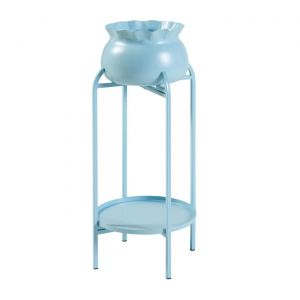 Porte-Plantes Style Intemportel Support 81 X 40 X 40 Cm Bleu Clair Helloshop26 03_0010336 - Neuf