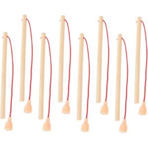 KAL-Lot De 8 Cannes &Agrave; P&ecirc;che En Bois Jeux De P&ecirc;che Magn&eacute;tiques Jeu De P&ecirc;che Magn&eacute;tique Barres Magn&eacute;tiques En Bois Barre De Jouets De P&ecirc;che Cannes &Agrave; P&ecirc;che Sport Enfant Salle De Jouets En Bois - Neuf