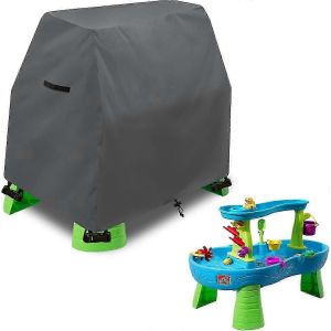 Housse de protection pour table &agrave; eau pour enfants, compatible avec les douches de pluie Step2, les &eacute;tangs &agrave; &eacute;claboussures, les tables &agrave; eau et les jouets d'ext&eacute;rieur. Housse uniquement.-Gris - Neuf