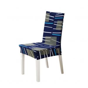 HJLIAN Housse de chaise elastique en polyester imprime, housse de protection amovible pour la maison, le mariage, l'hotel - Neuf