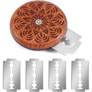 Checarzhn--No1-Boulanger Slashing Outil,Lame A Pain,Couteau À Pain,Lame Boulanger Avec 5 Acier Inoxydable Lames Pour Diy Graver Des Motifs De Pain Pâte Et Bretzel Outil De Coupe De Pain Version Ronde - Neuf