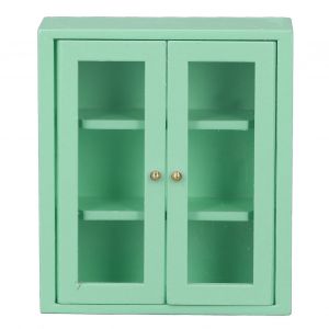 Meuble mural miniature en bois pour maison de poupee 1:12, meuble de cuisine, decoration, jouet de jeu, vert - Neuf